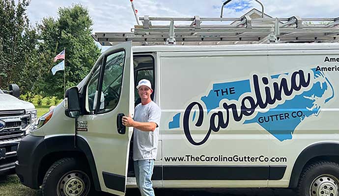 The Carolina Gutter Company service vehicle